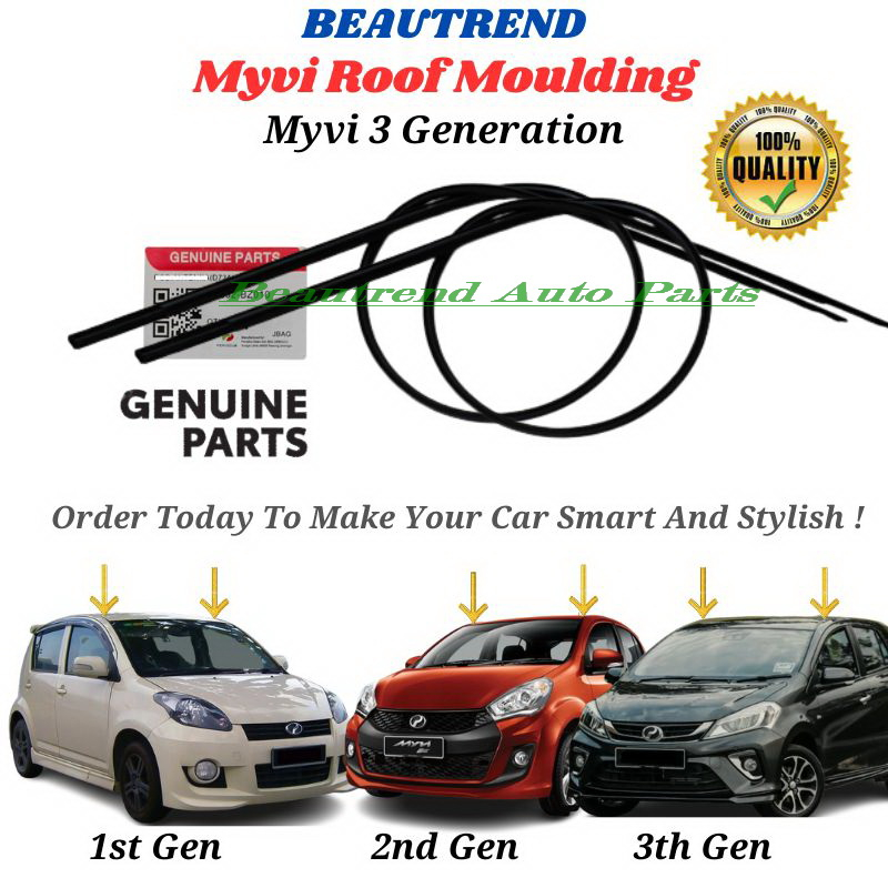 Perodua Myvi Roof Moulding Myvi Lagi best Myvi Gen3 G3 Rubber Getah Bumbung Old Myvi Icon SE 1.5