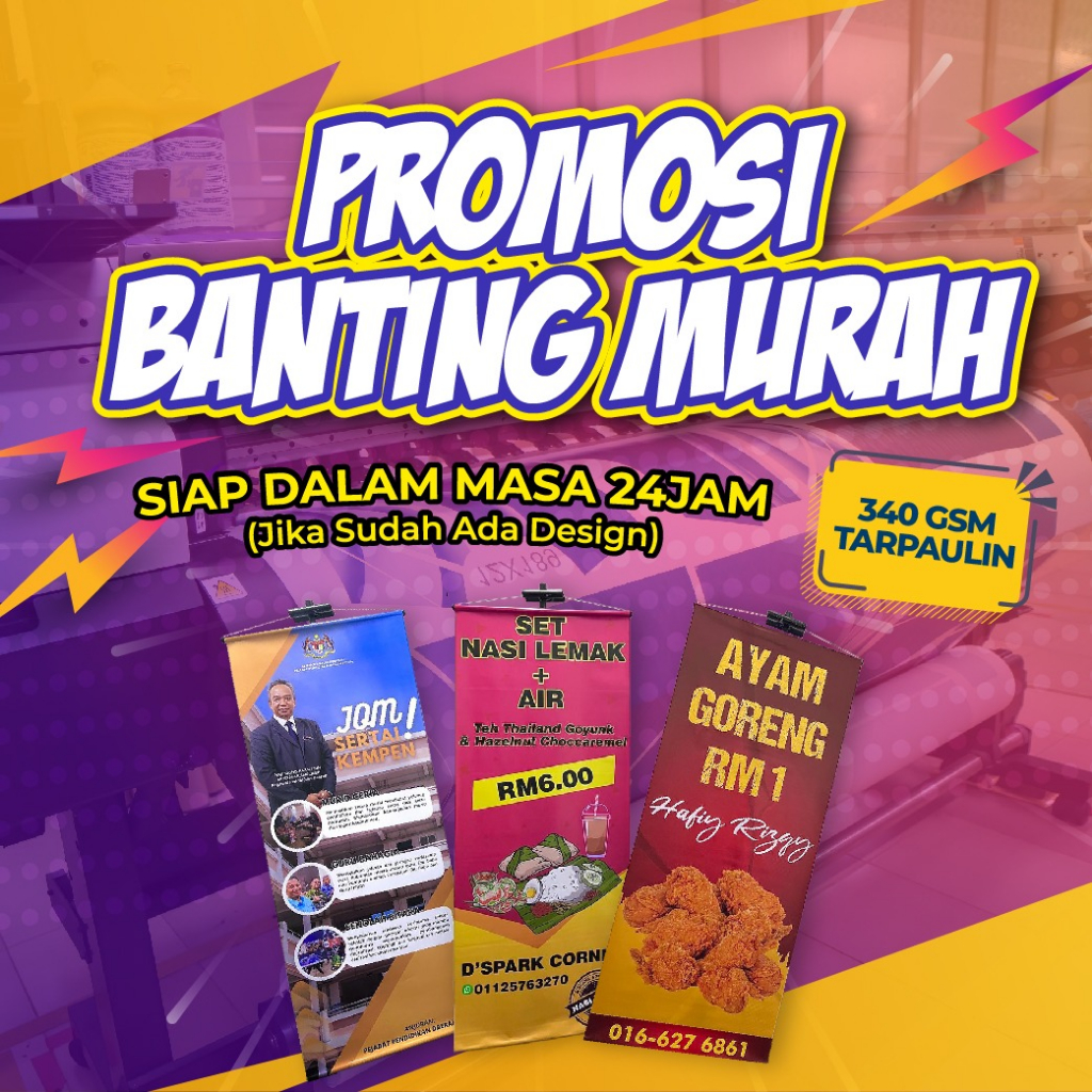 PROMOSI BANTING PRINTING MURAH ! PRINTING DALAM MASA 3 HARI BEKERJA