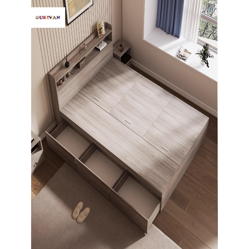 New Tatami Bed Frame With Large Storage and Drawer Rangka Katil+Laci