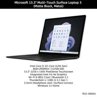 Microsoft Surface Laptop 5 13.5 Intel i5, 8GB/512GB Touch, Black  (R1S-00026) 