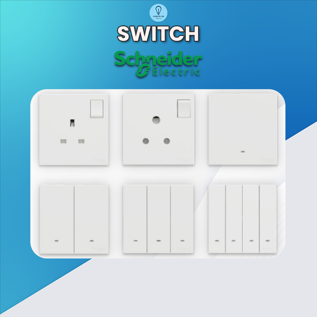 Schneider Avataron C Series White Switches Socket Suis Lampu Rumah Suiz Soket Socket Plugwall