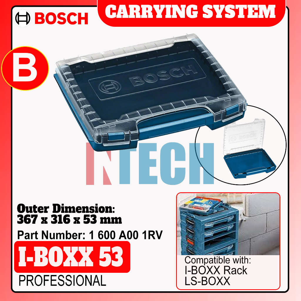 BOSCH CARRYING CASE SYSTEM - I-BOXX RACK (1600A001SF) / I-BOXX 53 SET ...