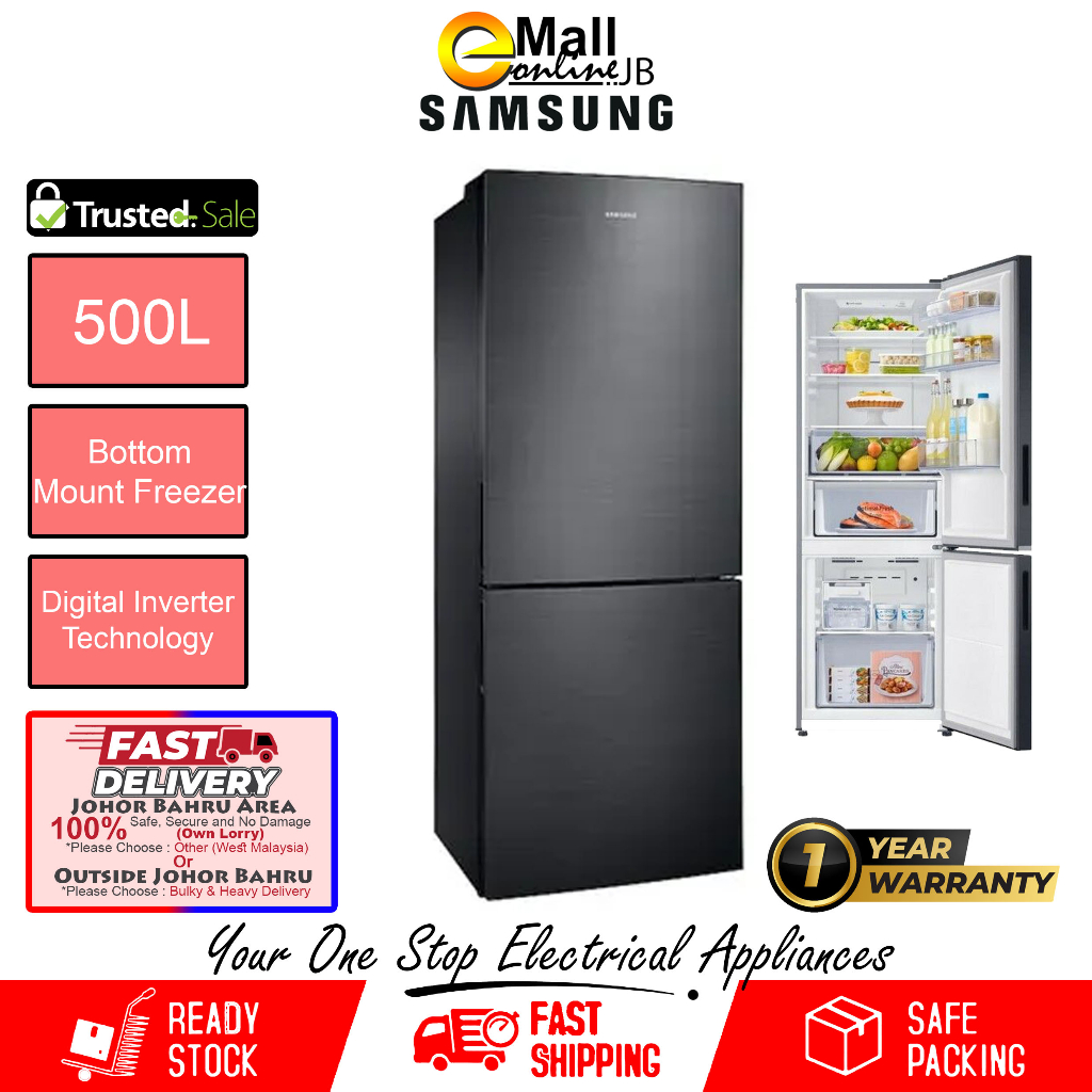Samsung 500L RL4323RBABS Bottom Mount Freezer with Digital Inverter