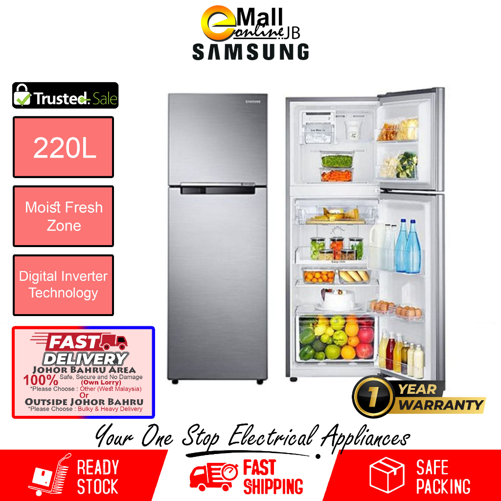 SAMSUNG 2 Door Fridge (220L) RT20FARVDSA/ME Inverter Refrigerator