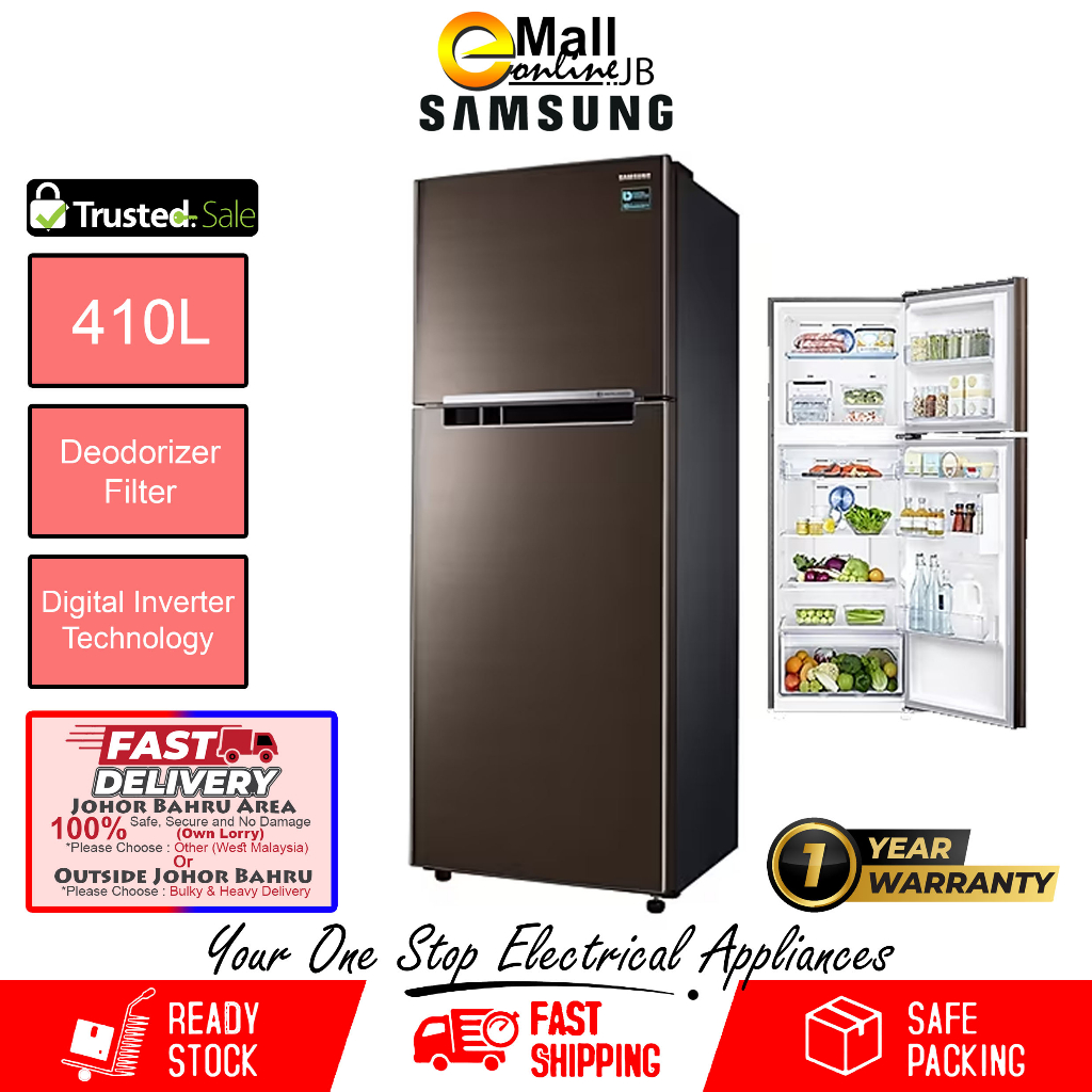 Samsung Refrigerator (411L) Twin Cooling Plus Inverter TopMount