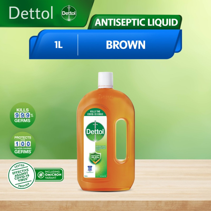 Dettol Brown Antiseptic Liquid 1l Shopee Malaysia