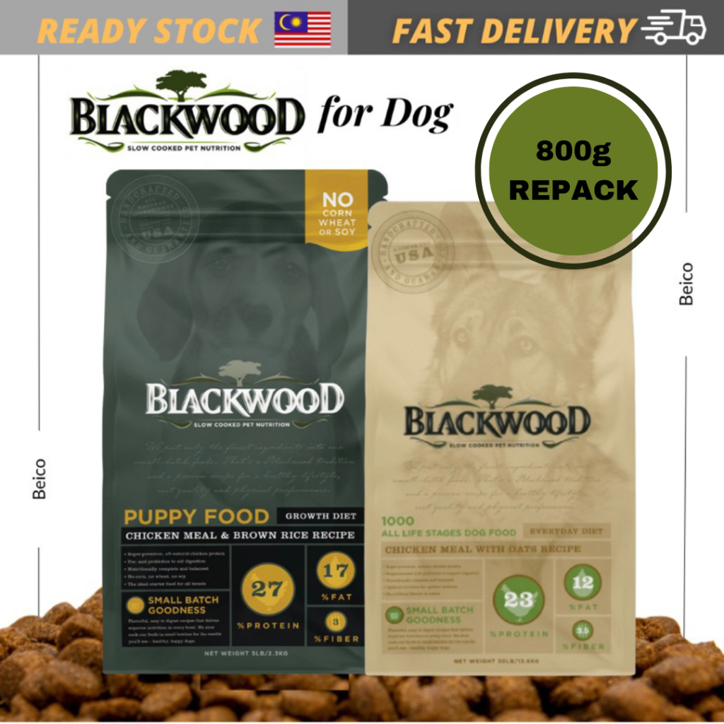 Blackwood Pet Food Puppy Dry Dog Food 800g Repack (Breeds Chicken
