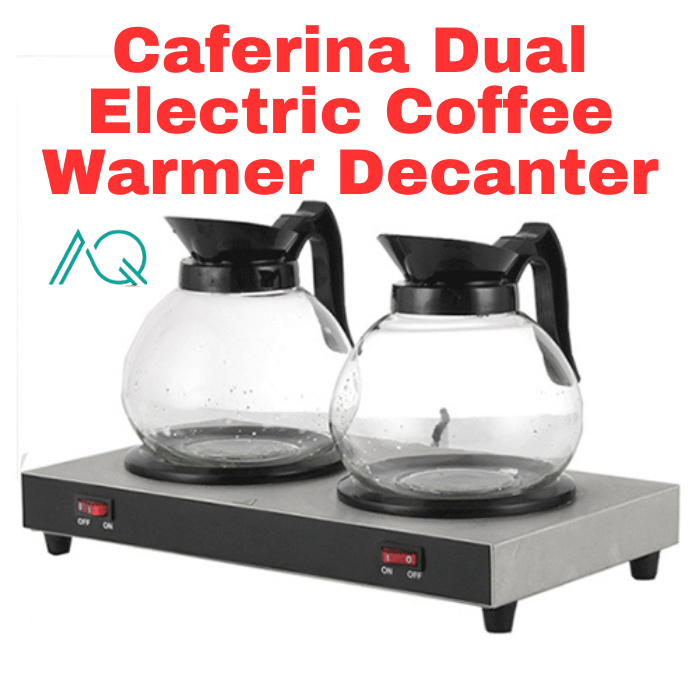 2 Decanters Only Caferina Dual Electric Coffee Warmer Decanter Serving