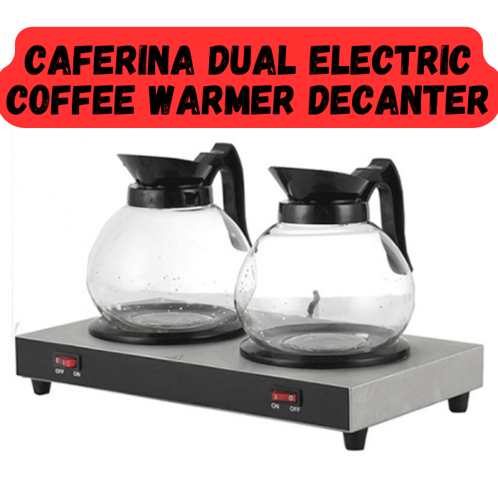 2 Decanters Only Caferina Dual Electric Coffee Warmer Decanter Serving