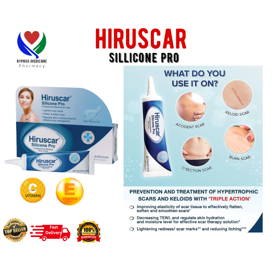 Hiruscar Silicon Pro Gel 10g Scar Care for Scars and Keloids Shopee
