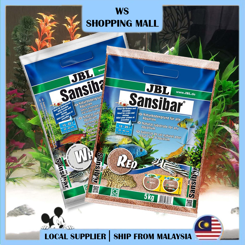 JBL SANSIBAR WHITE SAND RED SAND AQUARIUM DECORATION SAND 5KG Shopee