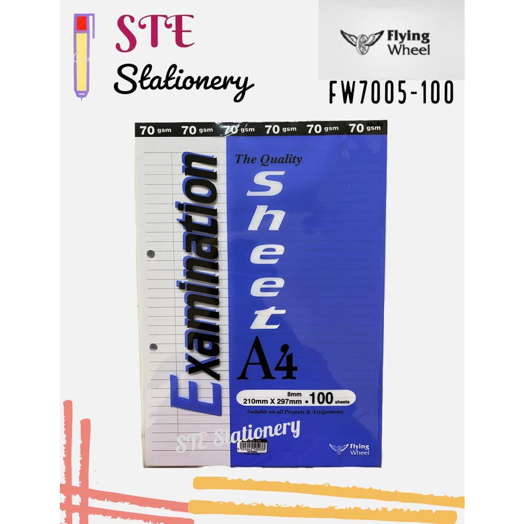 FLYING WHEEL A4 Examination Sheet - 50 sheets / 100 sheets | Shopee ...
