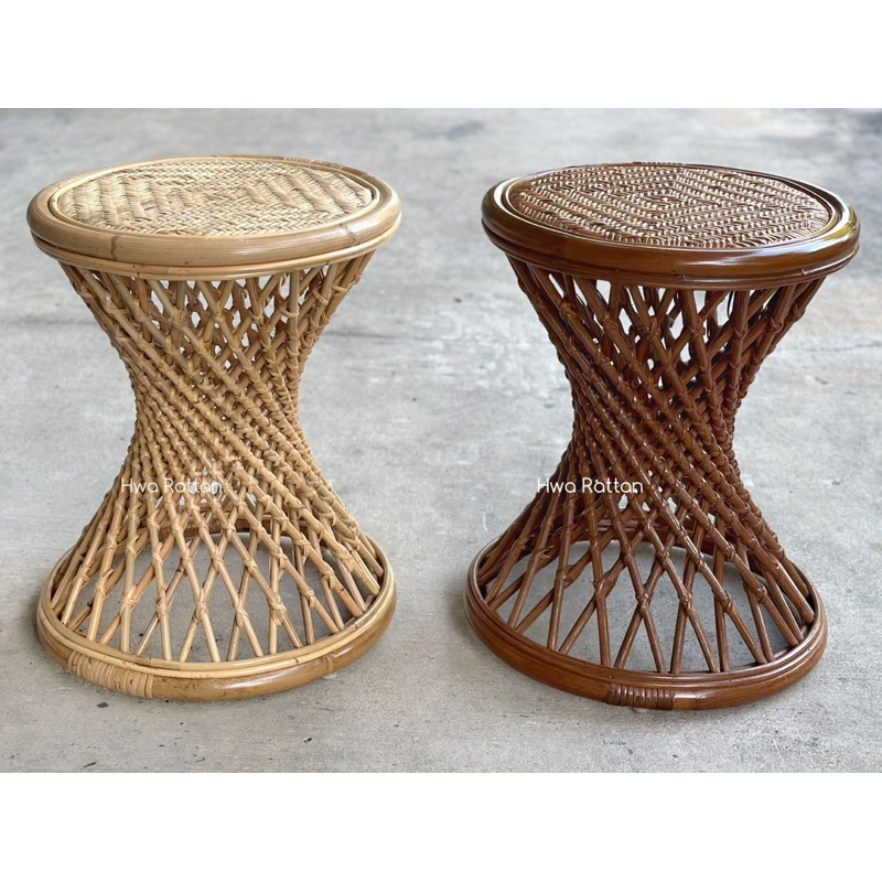 Designer rattan chair rattan stool Rattan classy stool Kerusi bulat ...