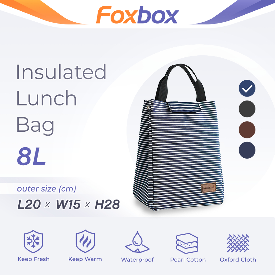 FOXBOX 8L Insulated Lunch Bag / Insulate Lunch Bag / Insulated Cooler
