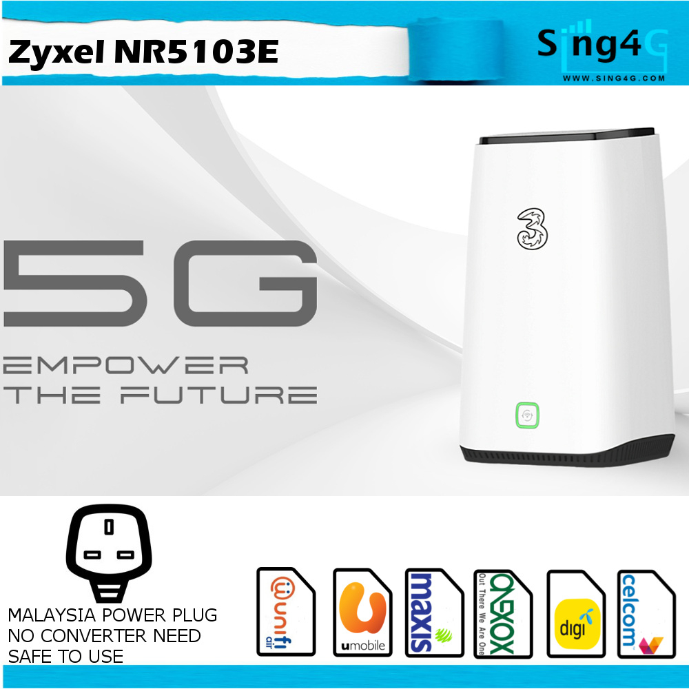 (Malaysia Stock) Zyxel 3 UK NR5103e 5GEE 5G MODEM ROUTER WIFI6 CPE 5G