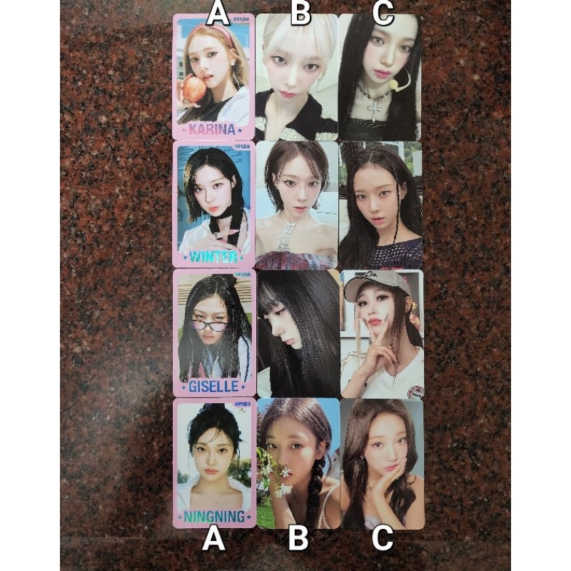 AESPA MY World Trading Card A Karina Winter Giselle Ningning