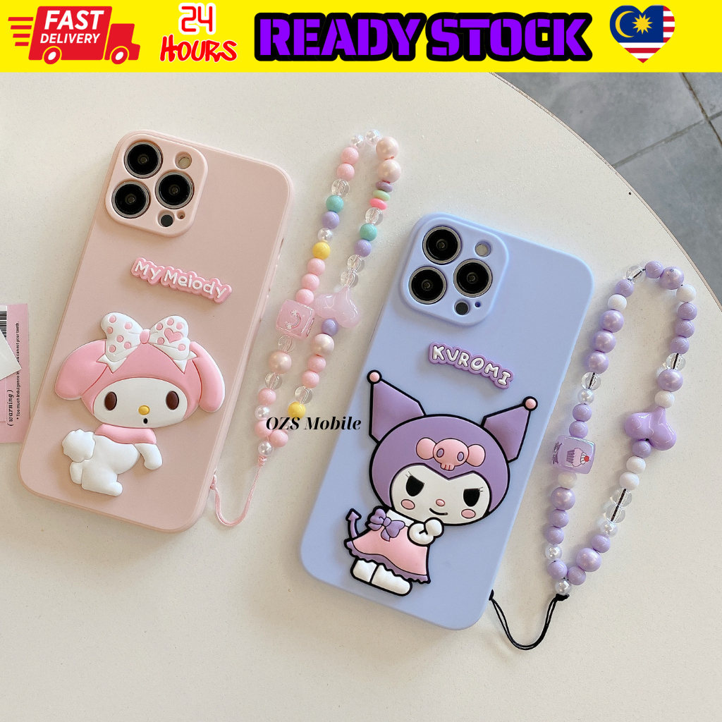 Huawei 4e 7i 7se Y9 Prime cartoon kuromi melody chain case | Shopee ...