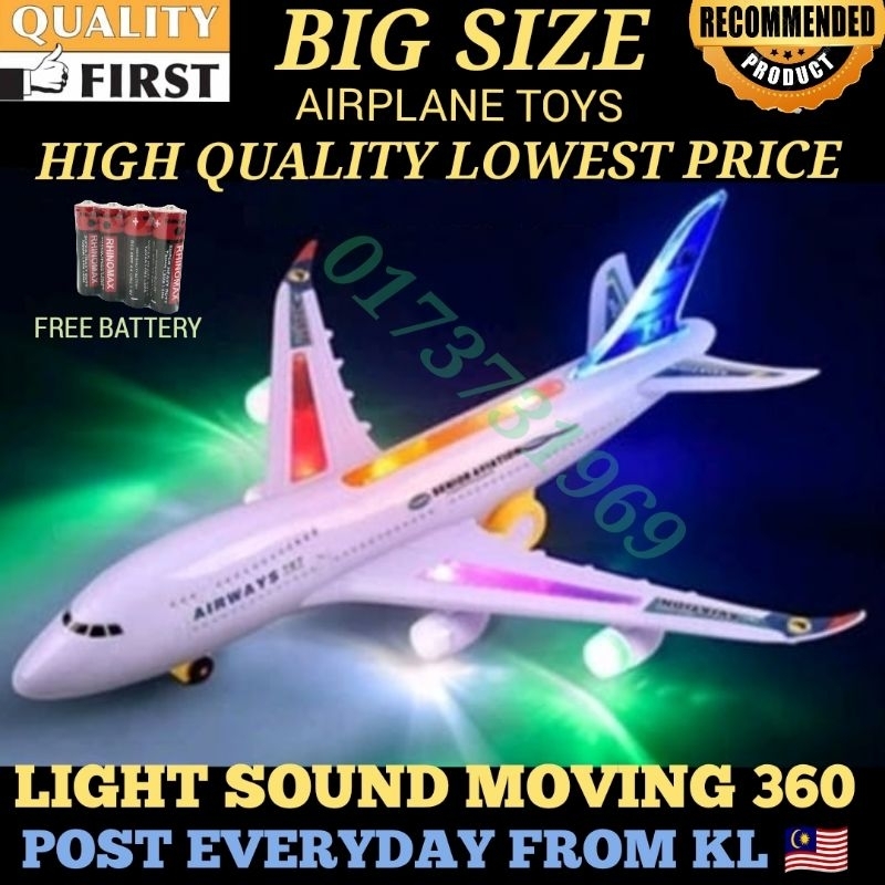 Aeroplane Toy Airbus Bump And Go With Lights And Sound | Shopee Malaysia