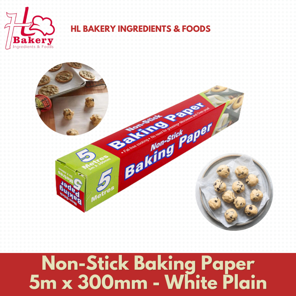 Non-Stick Baking Paper 5m x 300mm - White Plain | Shopee Malaysia