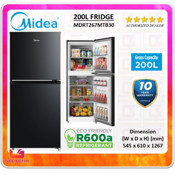 MIDEA 2 Door Frost Free Refrigerator Fridge 200L 240L 280L MDRT267MTB30 ...