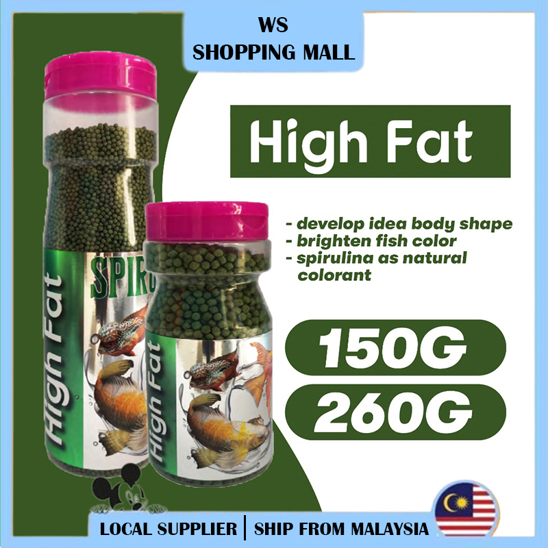 Spirulina Fish Food Fish Level High Fat Makanan Ikan 150G/260G Shopee