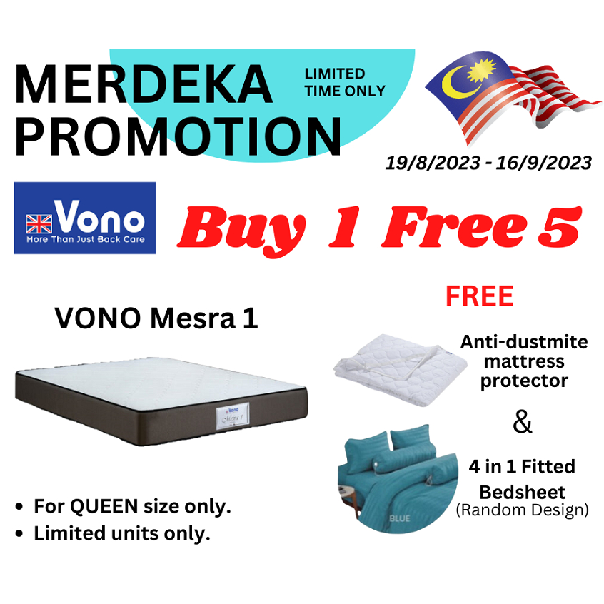 VONO Mesra 1 Orthomax Spring Mattress with 10Years Warranty (Single
