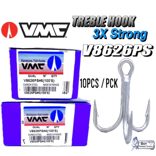VMC 9626PS 3X Strong Saltwater Treble Hook - Size 1 (10pcs)