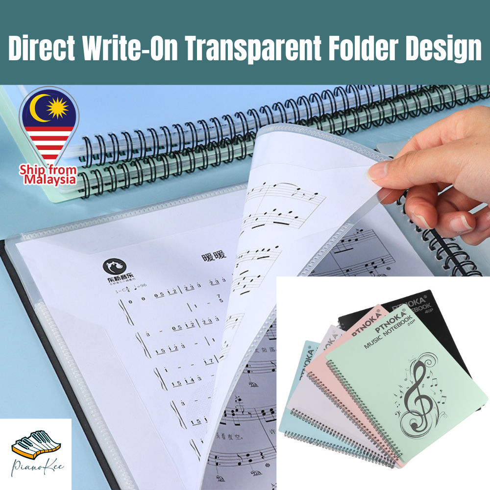 20/40 Sheets Piano Sheet File Writeon Music Sheet Organizer 2 Fold