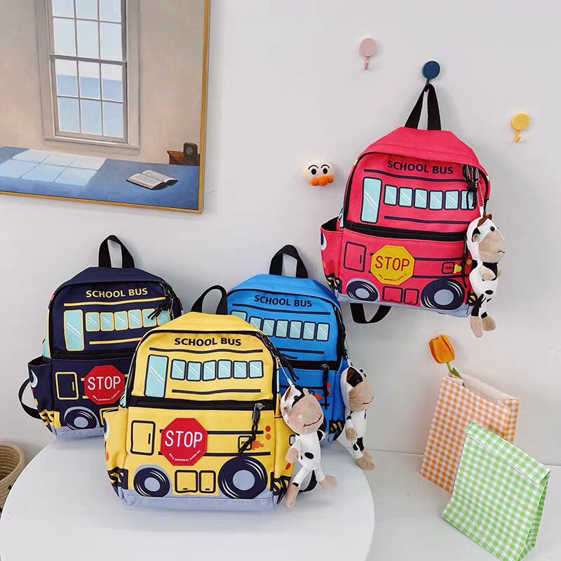 [READY STOCK] Preschool School bus Backpack Bag School Kids Children ...