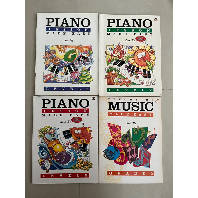 [Preloved] Piano Lesson Made Easy by Lina Ng (Level 1, Level 2, Level 3 ...