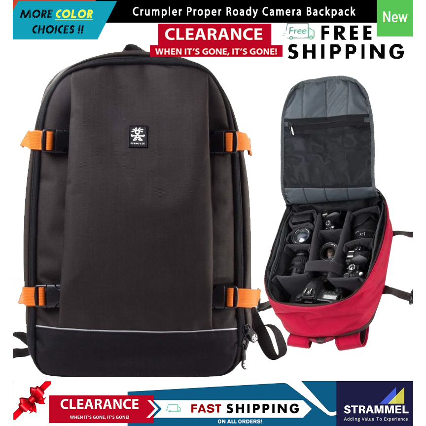 100 Authentic Crumpler Proper Roady Backpack Camera Laptop Bag With Removable Camera Compartment For Travel Office