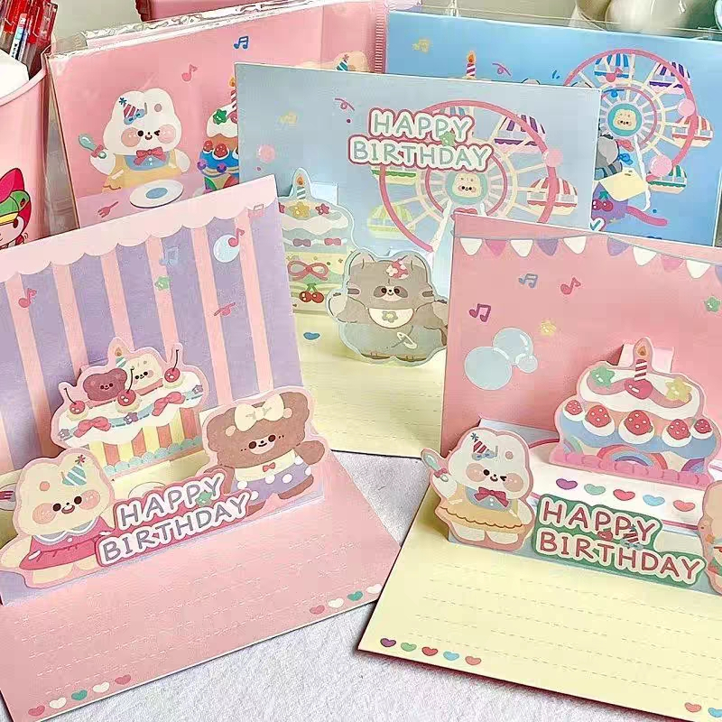 [Pop Out 3D] Birthday Card kad hari jadi gift present kids cards cake ...