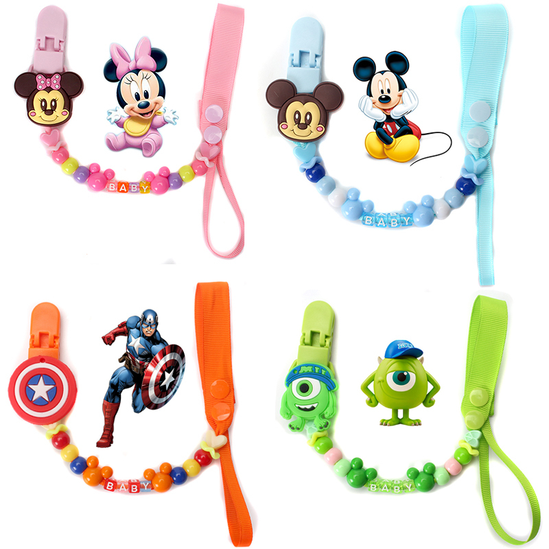 CARTOON! Baby Soother Chain Beads Soother Clip Pacifier Clip Beads