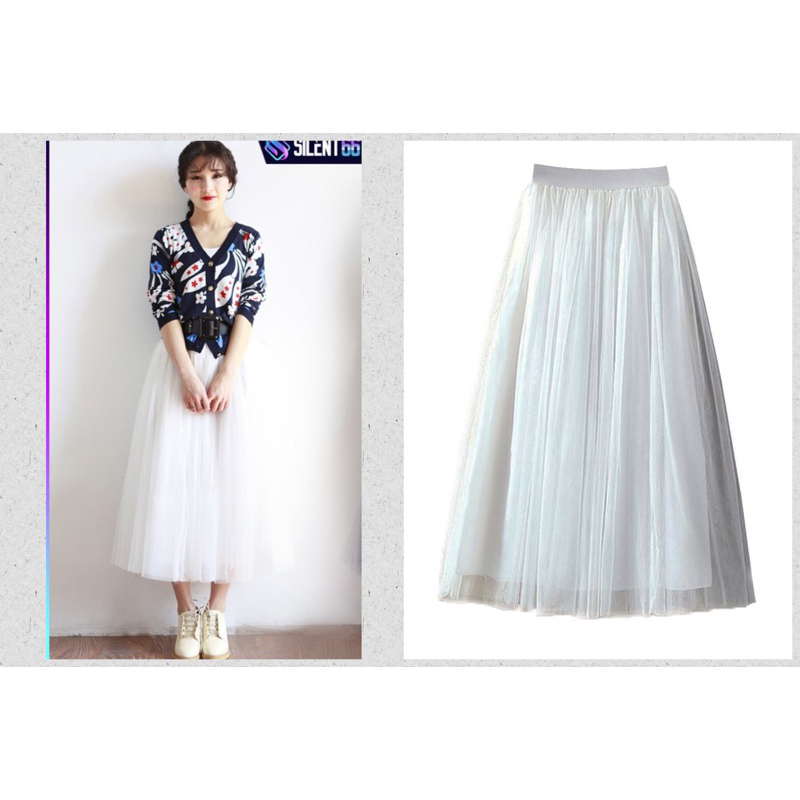 READY STOCK Elastic High Waist Long tutu Skirt PRINCESS skirt Shopee Malaysia