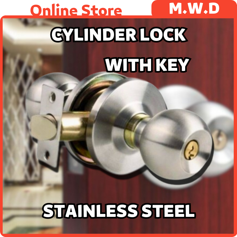 Cylinder Door Lock Set for House Room Cylindrical Door lock / Tombol