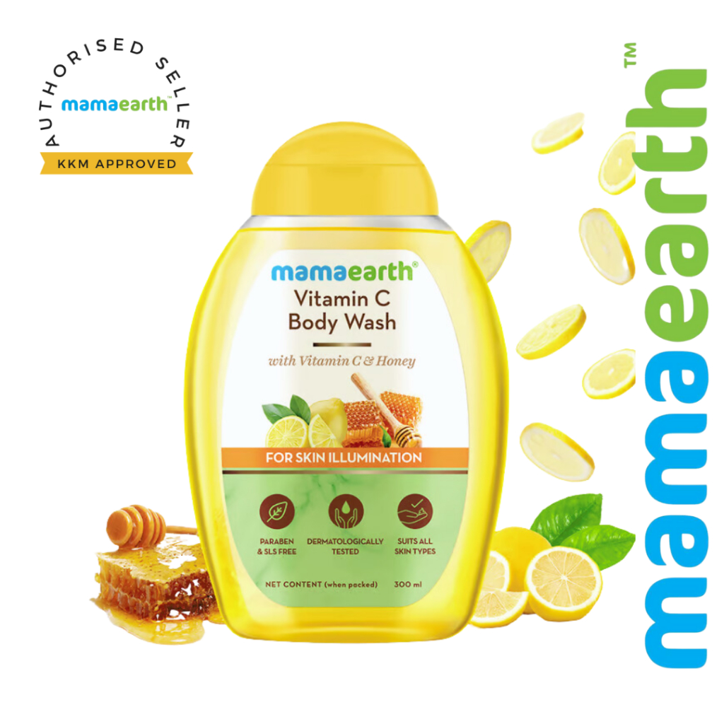 Mamaearth Vitamin C Body Wash with Vitamin C & Honey for Skin