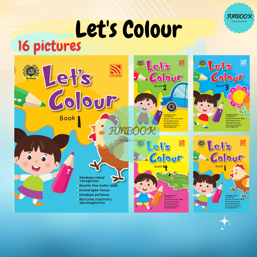 [FUNBOOK] Let's Colour Children Colouring Book preschool buku mewarna ...