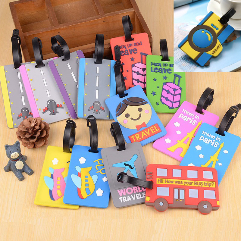 Camera luggage tag drop plastic pvc soft rubber luggage tag travel boarding tag Shopee Malaysia