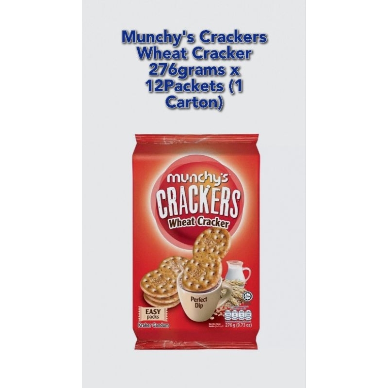 Munchy's Crackers Wheat Cracker 276grams x 12packets (1 Carton