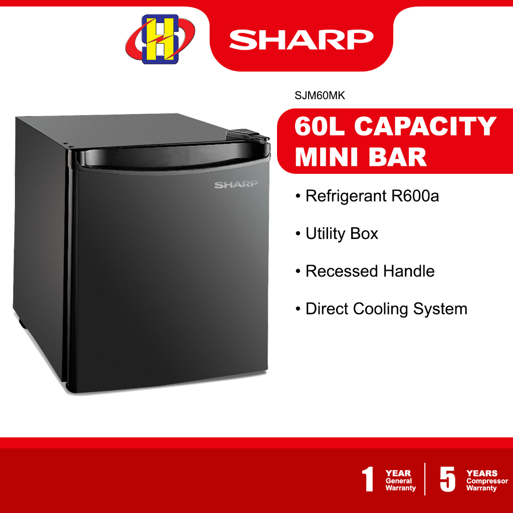Sharp Mini Bar Refrigerator (60L) Direct Cooling System R600A