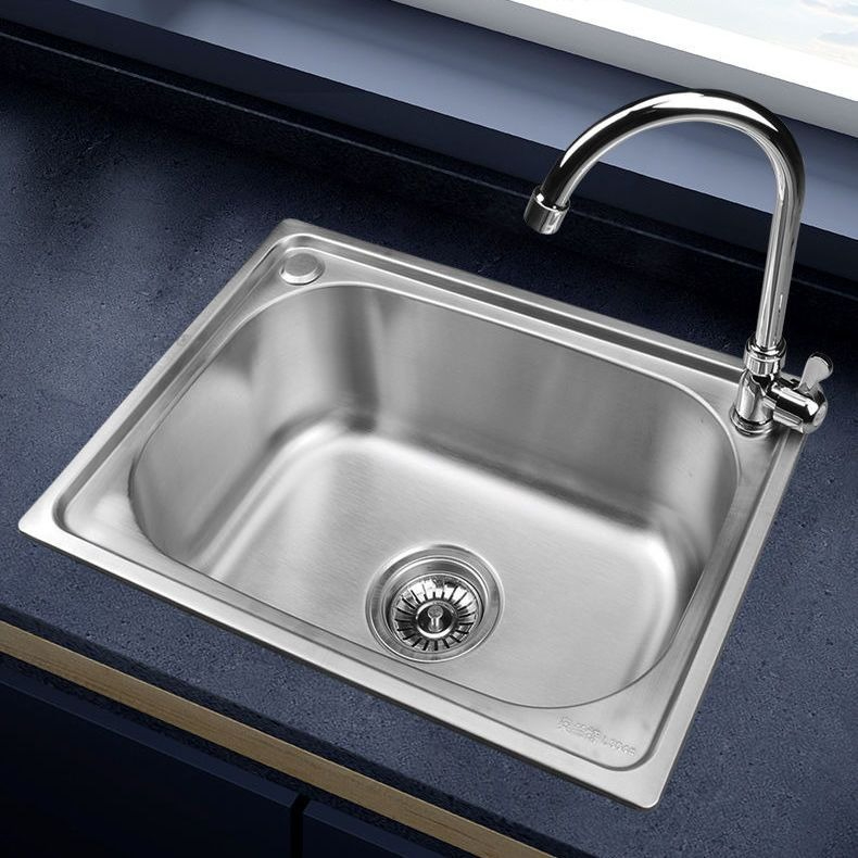 Thick Sink 304 Stainless Steel With Bracket Size Single Sink Kitchen 