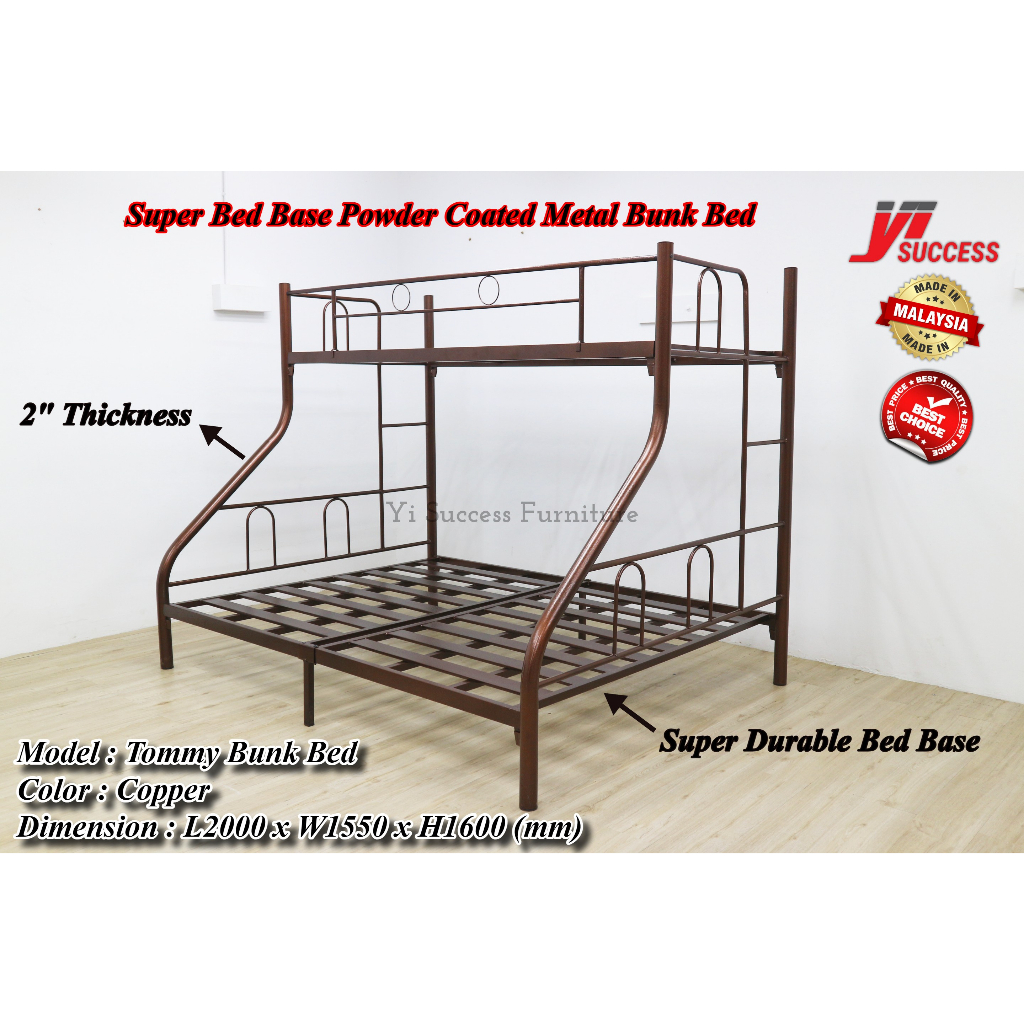 Yi Success Tommy Super Bed Base Metal Bunk Bed / Metal Double Decker ...