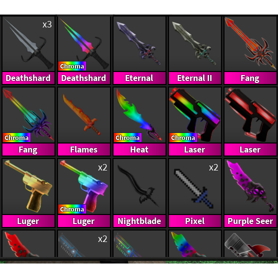 🔪MM2 knives 2024 godlyy Shopee Malaysia