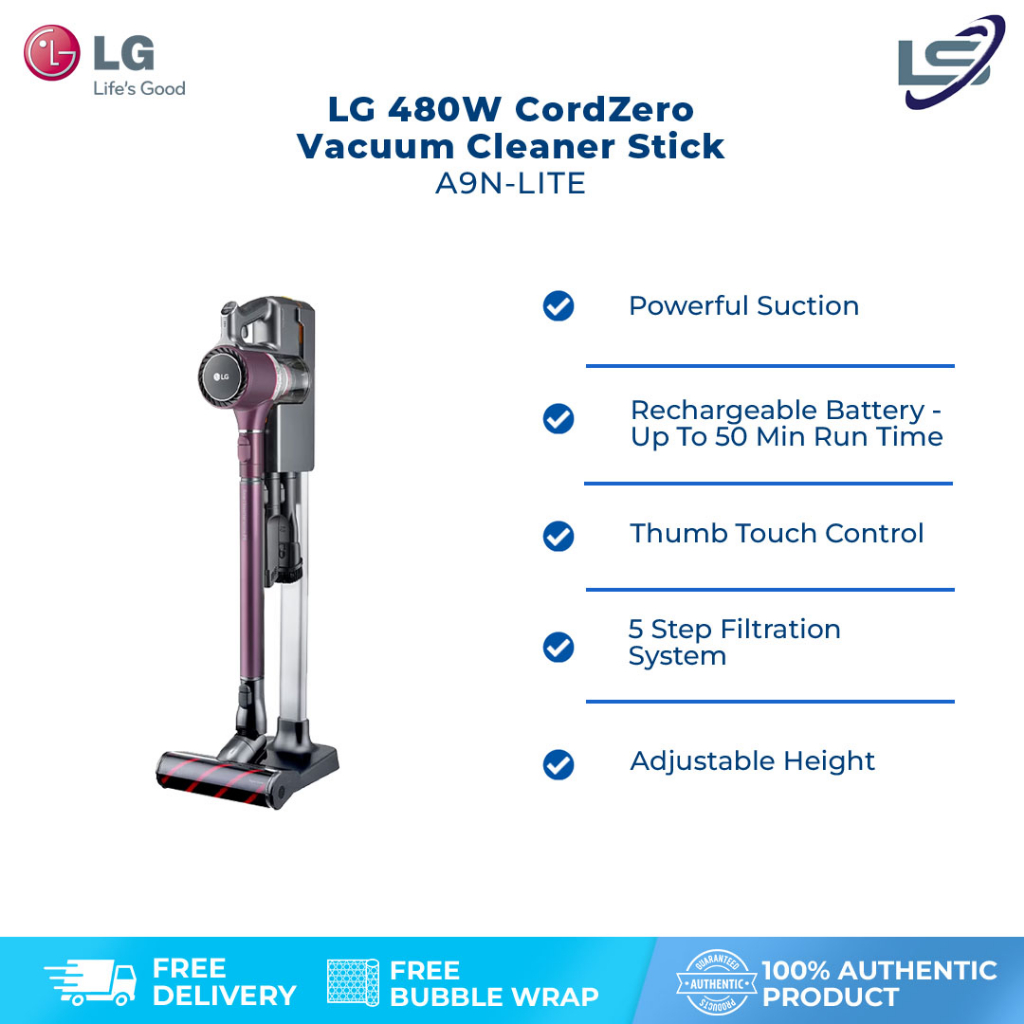 LG 480W CordZero Vacuum Cleaner Stick Vintage A9NLITE Powerful