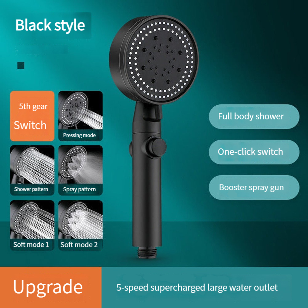 5 Mode Shower Head kolah air mandi bathroom High Pressure Holder Wall