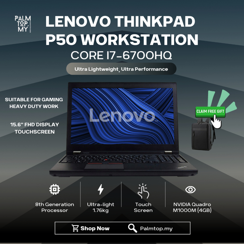 LENOVO THINKPAD P50 WORKSTATION / HP ZBOOK 15 G3 CORE i7 LAPTOP