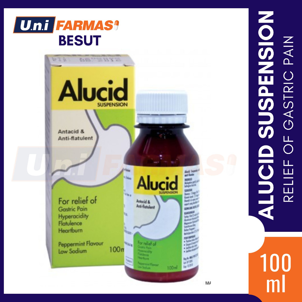 ALUCID Suspension 100ml (Gastric) for relief of gastric pain