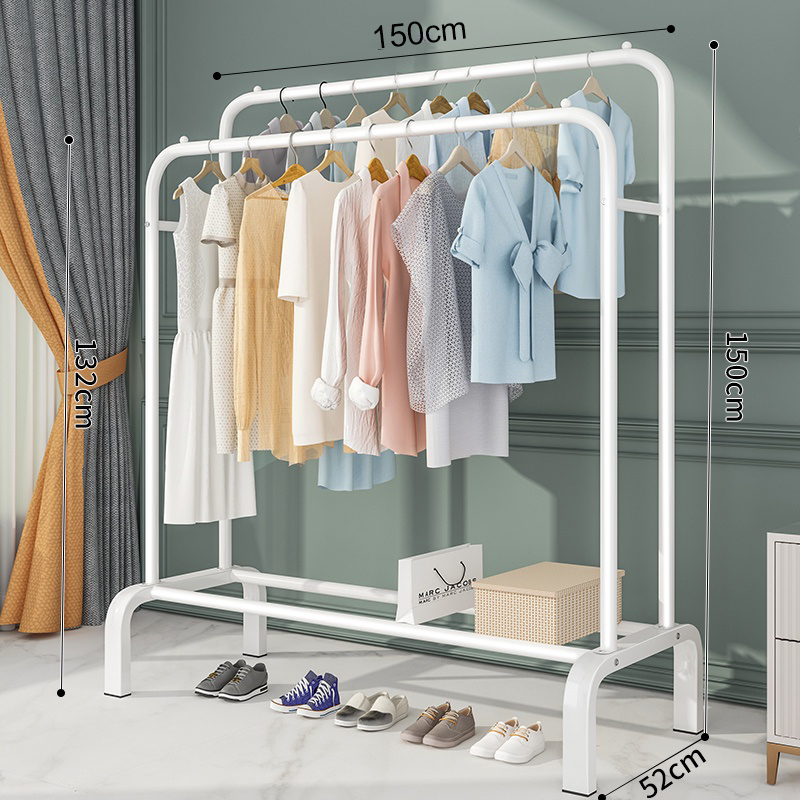 HM 150cm Strong Steel Structure Portable Clothes Hanging Drying Rack ...