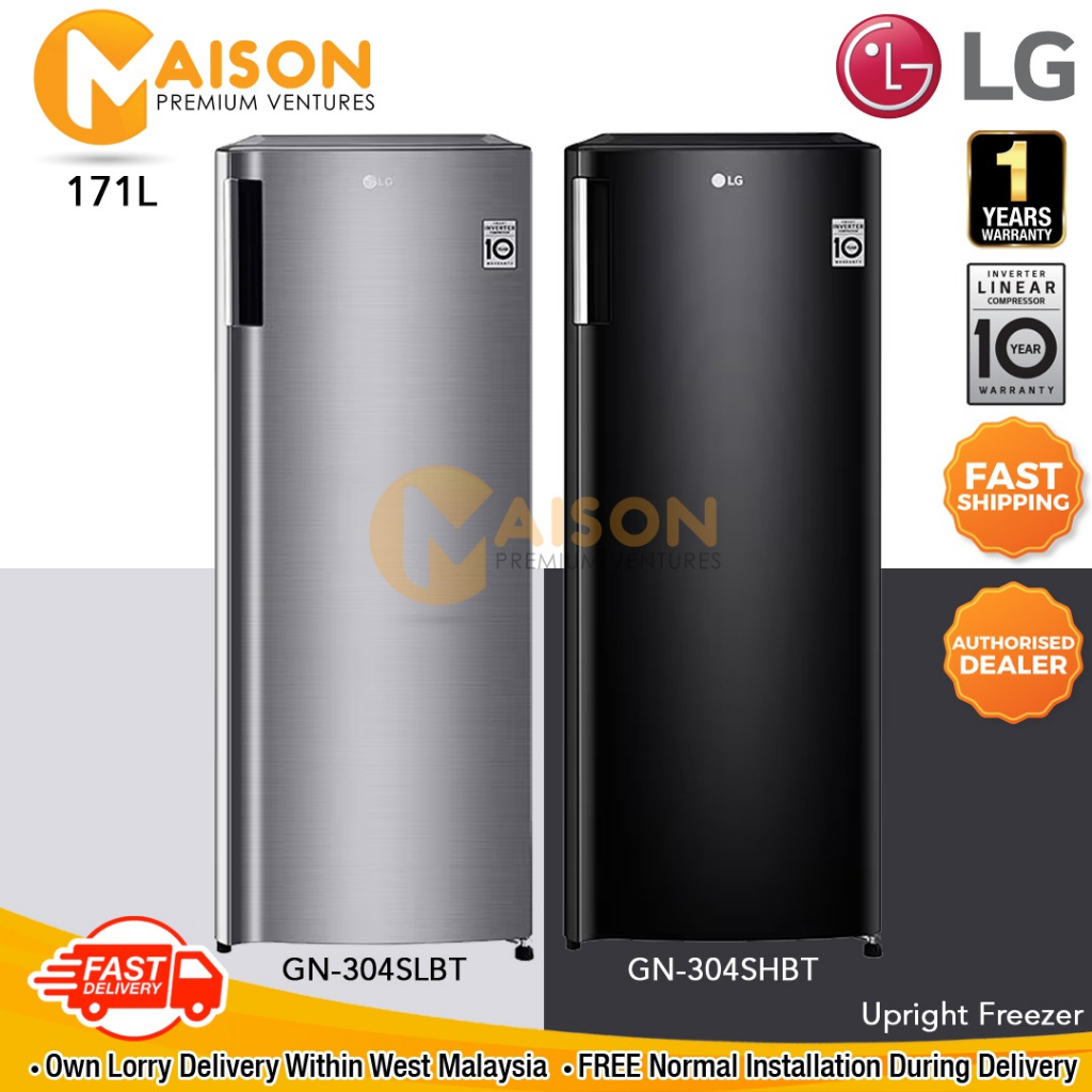 LG Upright Freezer 171L GN304SHBT GN304SLBT Shopee Malaysia