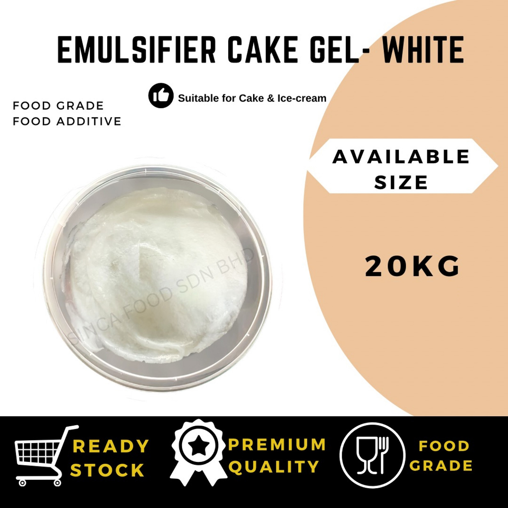 (HALAL) EMULSIFIER CAKE GELWHITE (20KG) FOOD GRADE (Ready Stock